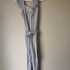 Striped Sleeveless Jumpsuit